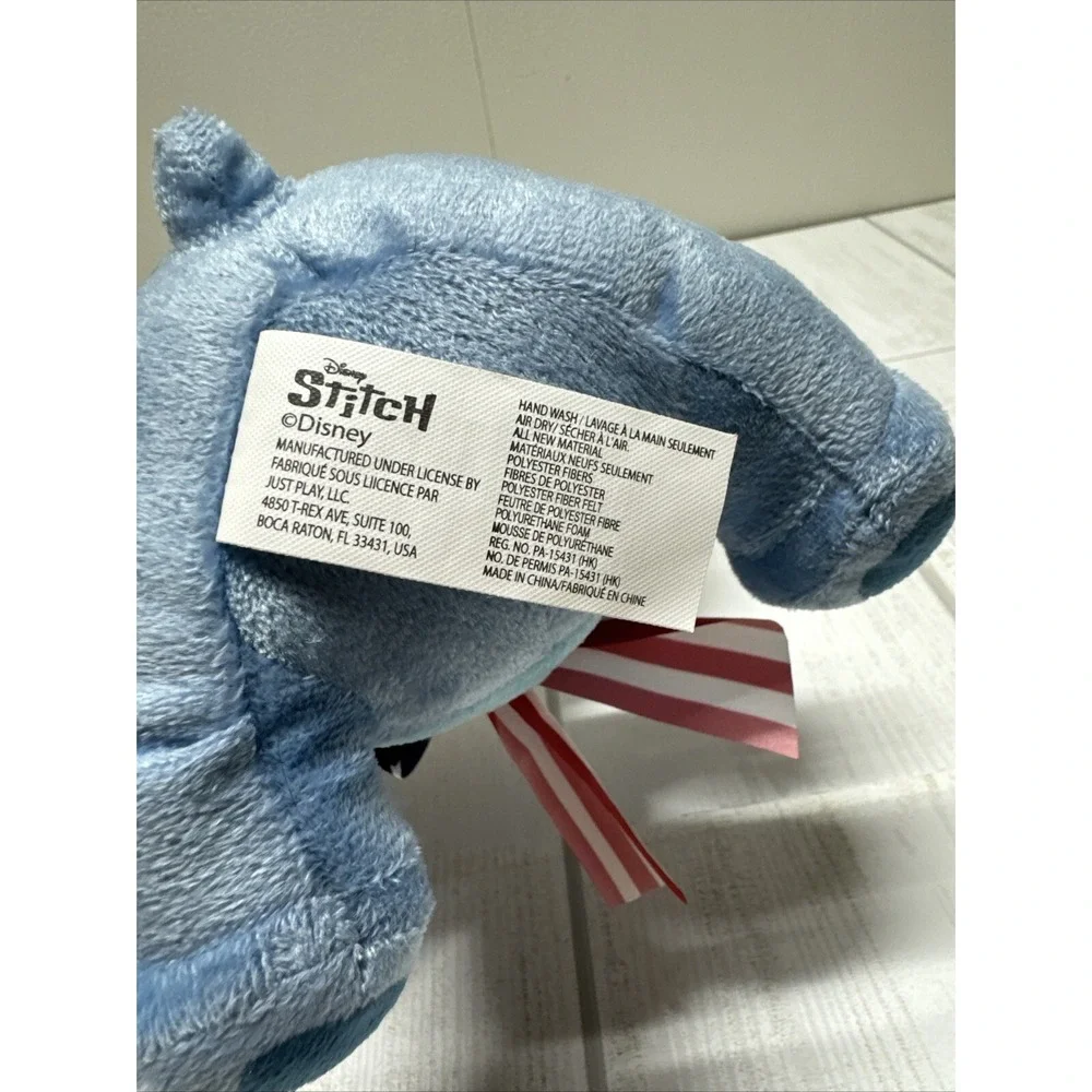 Disneys Stitch Being Patriotic With Flag Bowtie 8 Inch Plush Stuffed Animal